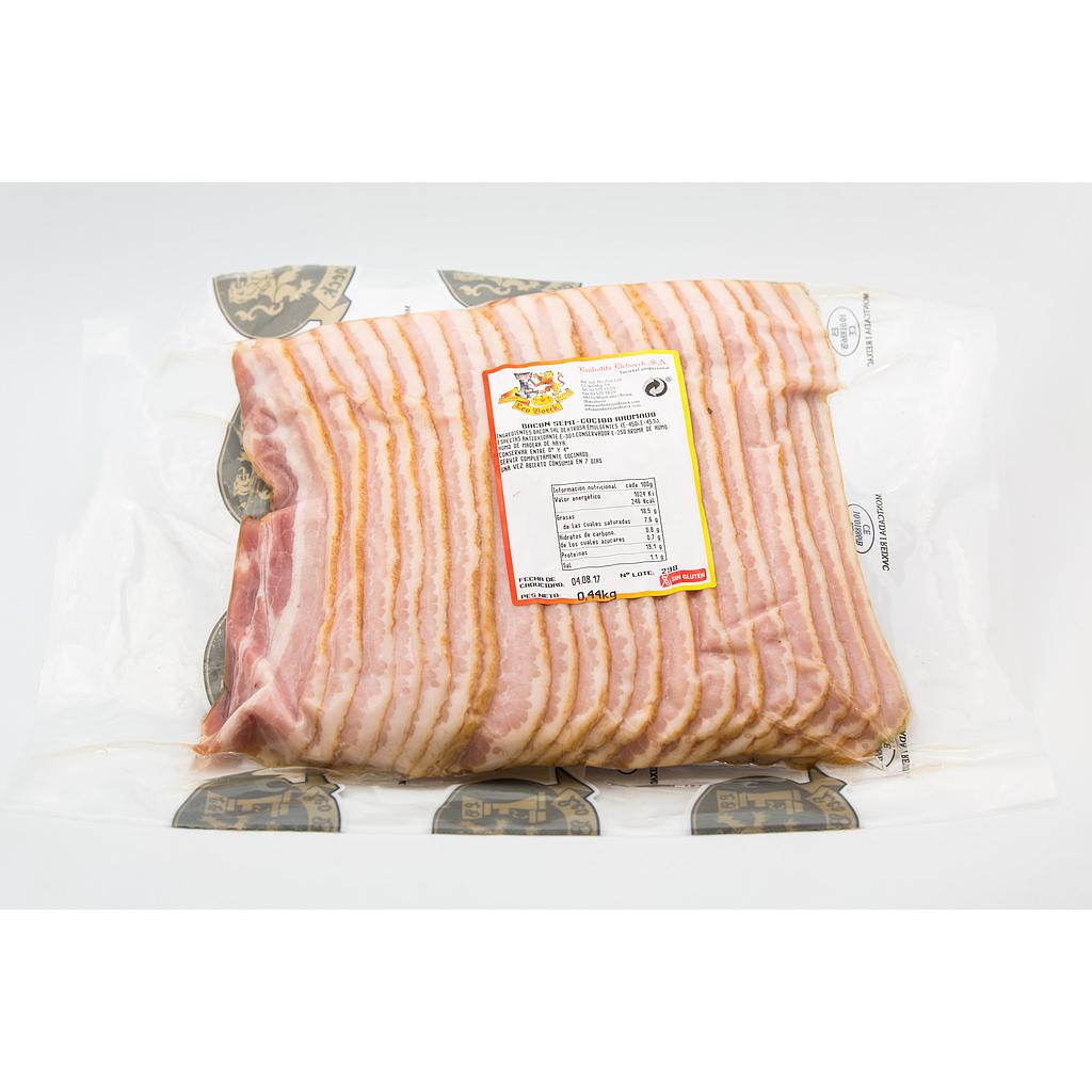BACON SEMICUIT FUMAT s/t s/c LLENQUES 1/2kg  aprox  (12)